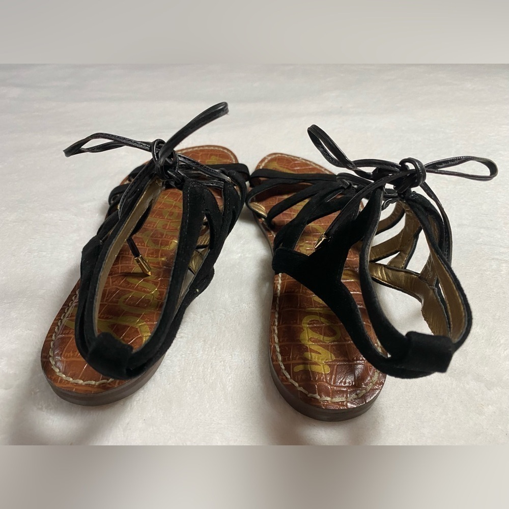 Sam Edelman Black Gemma Gladiator Sandals Size 7 1/2 - Picture 3 of 4